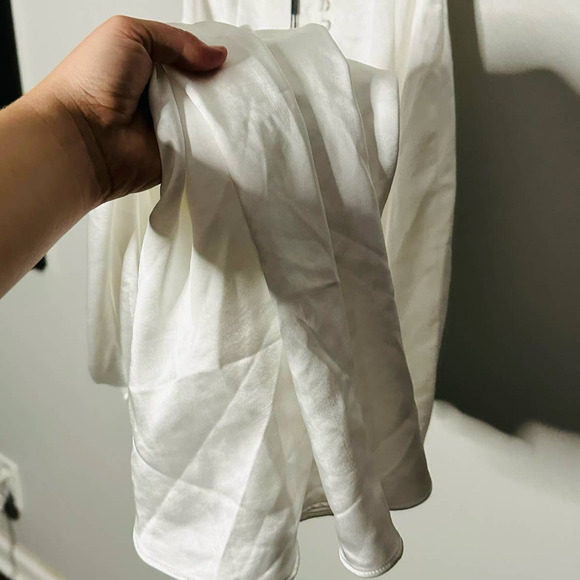 NWT Elliat Aisle Satin White Wedding Bride Slip Cowl Neck Maxi Dress Size Small - Picture 14 of 16